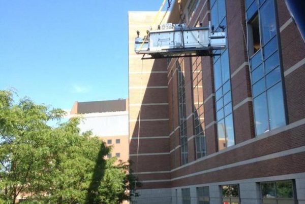 Removal of medical glovebox used for tuberculosis research at the Center for Medical Science in Albany