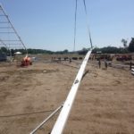 The sections of this building were roughly 186 ft. long. We were told by our customer that it is the 2nd largest canopy building of it's kind in the country.
