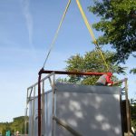 Using a spreader bar to prevent from pinching at the top of the piece.