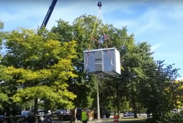 Mullins Rigging Crane Link Belt 8690 Video Vending Machine Install Albany NY