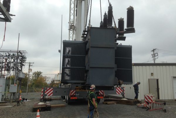Taking out the old transformer.