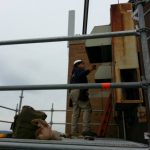 Working on the old A/C units.