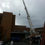The crane set up area.
