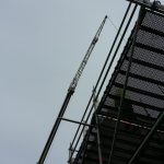 View from below the scaffold.