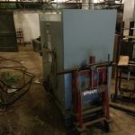 We change the rigging when we got inside to our roll o lift jacking cart system.