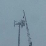 Our customer requested a man basket, which we supplied, so that they could work on replacing the antennas on the cell tower.