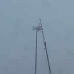 Very cold and snowy day.