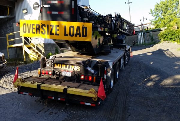 Backing in to set the crane up. Very uneven ground.