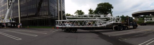 Getting ready to assemble luffer on our 220 ton crane.