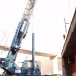 Panorama from inside retention wall.
