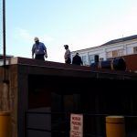 Mufflers we set on the rooftop.