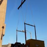 Picking the generators using 3 spreader bars.