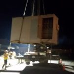 Rigging out an old electrical cabinet.