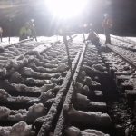 Lining up the track.