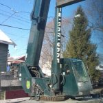 Crane: Link-Belt 8690 (Lifting roof of home to add 2nd story floor- Waterford, NY)