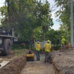 Crane: Link-Belt 822 (Installing precast concrete- Schenectady, NY)