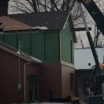 Crane: Link-Belt 8690 (Lifting roof of home to add 2nd story floor- Waterford, NY)