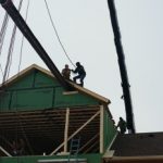 Crane: Link-Belt 8690 (Lifting roof of home to add 2nd story floor- Waterford, NY)