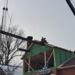Crane: Link-Belt 8690 (Lifting roof of home to add 2nd story floor- Waterford, NY)