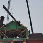 Crane: Link-Belt 8690 (Lifting roof of home to add 2nd story floor- Waterford, NY)