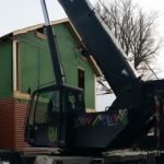 Crane: Link-Belt 8690 (Lifting roof of home to add 2nd story floor- Waterford, NY)