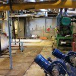 When finally down inside the chiller will be reassembled over in the pad on the far side of the room.