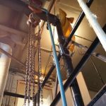 Rigging: Chiller into basement at the Schenectady County Courthouse (Schenectady, NY)