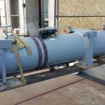 Rigging: Chiller into basement at the Schenectady County Courthouse (Schenectady, NY)