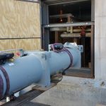 Rigging: Chiller into basement at the Schenectady County Courthouse (Schenectady, NY)
