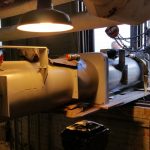 Rigging: Chiller into basement at the Schenectady County Courthouse (Schenectady, NY)