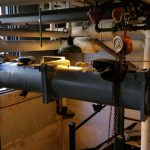 Rigging: Chiller into basement at the Schenectady County Courthouse (Schenectady, NY)