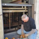 Rigging: Chiller into basement at the Schenectady County Courthouse (Schenectady, NY)