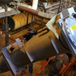 Rigging: Chiller into basement at the Schenectady County Courthouse (Schenectady, NY)