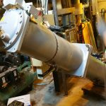 Rigging: Chiller into basement at the Schenectady County Courthouse (Schenectady, NY)