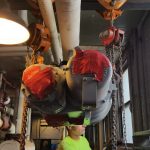 Rigging: Chiller into basement at the Schenectady County Courthouse (Schenectady, NY)