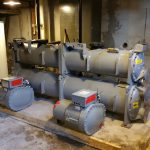 Rigging: Chiller into basement at the Schenectady County Courthouse (Schenectady, NY)