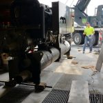 Crane: Link-Belt 8690 Chiller and Cooling Tower installation at local Ice Rink (Latham, NY)