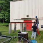 Cooling tower will go on these beams.
