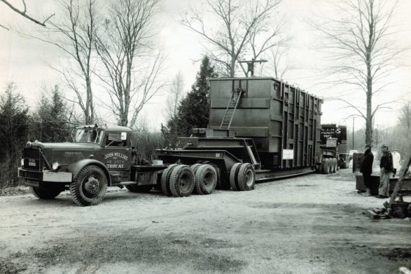 Mullins Rigging 275 ton electrical transformer moved to Lenox Ultra High Voltage test station- Lenox, MA