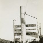 Mullins Rigging smokestack erection – circa 1930