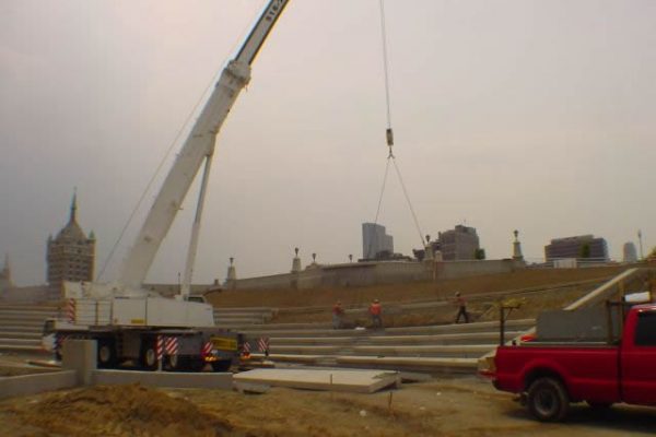 Mullins Rigging Precast Stadium seating – Albany-Corning Preserve