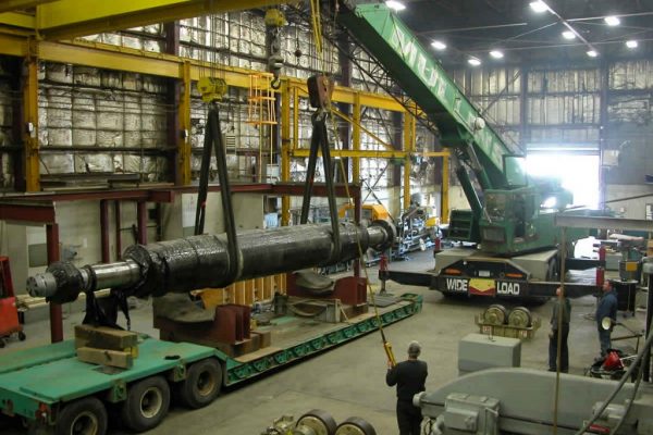 Mullins Rigging loading and transport of 60 ton Generator Armature