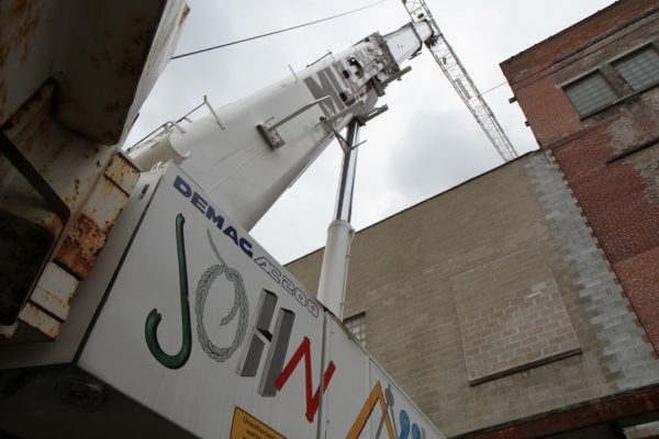 Mullins Rigging Luffing Jib on our Demag AC200