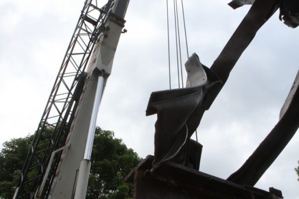 Mullins Rigging installation of 9/11 Memorial – Saratoga Springs, N.Y.