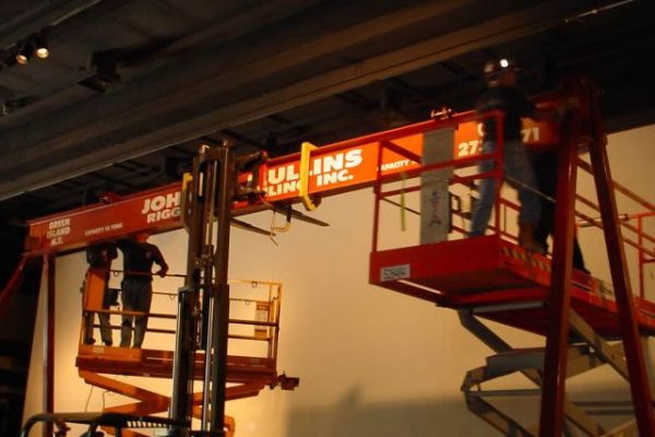 Mullins Rigging installation of 9/11 Memorial at State Museum