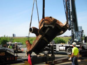 Mullins Rigging Worker and Crane